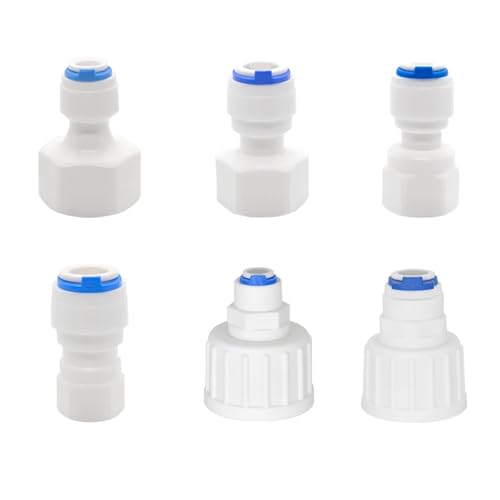 Schlauchverbinder für Aquarienzubehör, 1/8 Zoll, 1/4 Zoll, 3/8 Zoll, 1/2 Zoll und 3/4 Zoll, gerades Kombirohr (3l8 Tube-3l4Thread) von Genérico