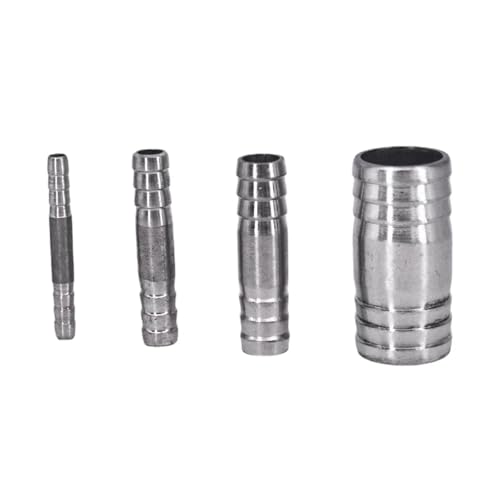 Schlauchverbinder gerade und gleiche Zinken für Schlauch 6, 8, 10, 12, 13, 14, 15, 16, 17, 18, 19, 20, 21, 22, 24 und 25 mm, Zubehör für 304-Edelstahlrohr (5 Stück, 15 mm-15 mm) von Genérico
