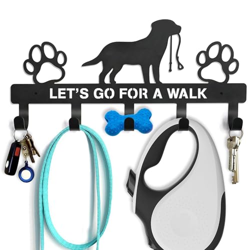Schlüsselhalter für die Wand - Hanger mit Leine für Hunde | Nackenkuchen für Hunde, Organizer für an der Wand montierte Hunde, dekorativer Aufbewahrungshaken, Halterung für von Genérico