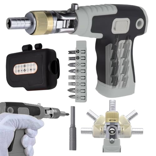 Schraubendreher-Set: Alles in einer Ratsche, magnetisches Bit-Werkzeug | Stecknüsse in mehreren Größen mit Aufbewahrung von Notfallbits für die Werkstatt zu Hause von Genérico