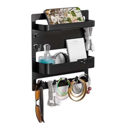 Schwebendes, Wandmontage, Organizer, ästhetisches Design, integrierte Haken, Kabelclips, langlebiger Stauraum für Schlafzubehör von Genérico