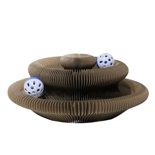 Scratcher Katzenkratzbrett | Katzen-Kratzbrett | Pappe aus Wellpappe mit Ball | Wohnzimmerbett aus Wellpappe für den Klauenboden Scratcher Katzenkratzbrett | Katzen-Kratzbrett | Pappe aus Wellpappe mit Ball | Wohnzimmerbett aus Wellpappe für den Klauenboden von Genérico