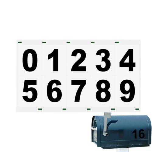 Selbstklebende Briefkastennummern – reflektierende Hausnummern | PVC-Adressnummern | Wasserdichter Mülltonnenaufkleber ohne tote Winkel | Starker Aufkleber Selbstklebende Briefkastennummern – reflektierende Hausnummern | PVC-Adressnummern | Wasserdichter Mülltonnenaufkleber ohne tote Winkel | Starker Aufkleber von Genérico