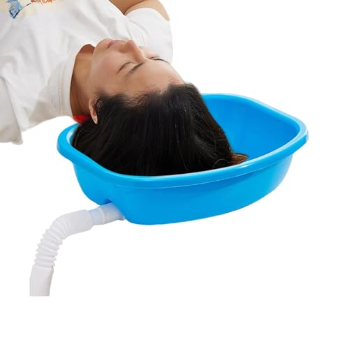 Shampoo Bowl Tragbares Haarwaschbecken mit Hals-Halterung, aufblasbare Haarwaschstation | Bequeme Shampoobecken, einfach zu bedienendes Haarwasch-Tablett, ideal für von Genérico