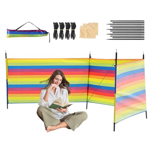 Sichtschutz zum Sonnenbaden – Camping-Sichtschutz | Beach Wind Blocker | Winddichtes Schutzgitter | Tragbares Outdoor-Reisezubehör von Genérico