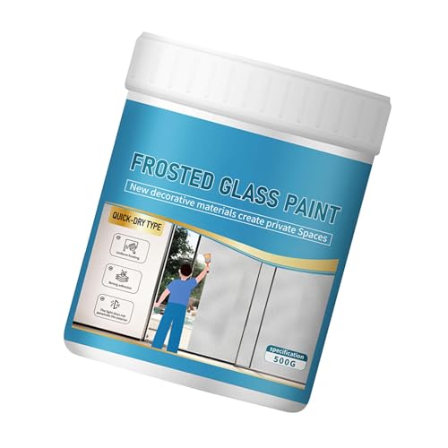 Sichtschutzfarbe für Duschräume, wasserdichte Farbe für Fenster-Privatsphäre, 500 g Farbe für Milchglas, mattierte Farbe für Schiebetüren von Genérico