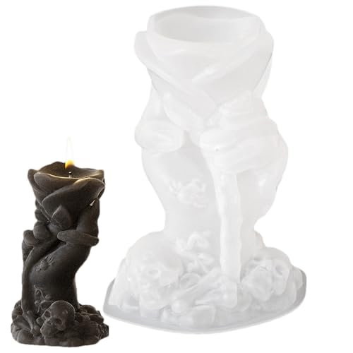 Silicone Witch Hand Candle - Halloween Ghost Hand Kerzenform | Kreatives Design Wachsform | Geisterseife in mehreren Größen, Hexenfaust für Nachtlicht Silicone Witch Hand Candle - Halloween Ghost Hand Kerzenform | Kreatives Design Wachsform | Geisterseife in mehreren Größen, Hexenfaust für Nachtlicht von Genérico