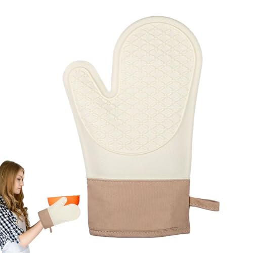 Silikon-Grillhandschuhe, hitzebeständiger Küchenhandschuh | Isolierte Ofenhandschuhe zum Backen | Dicke wärmeisolierende Handschuhe zum Backen in der Mikrowelle aus Silikon Silikon-Grillhandschuhe, hitzebeständiger Küchenhandschuh | Isolierte Ofenhandschuhe zum Backen | Dicke wärmeisolierende Handschuhe zum Backen in der Mikrowelle aus Silikon von Genérico