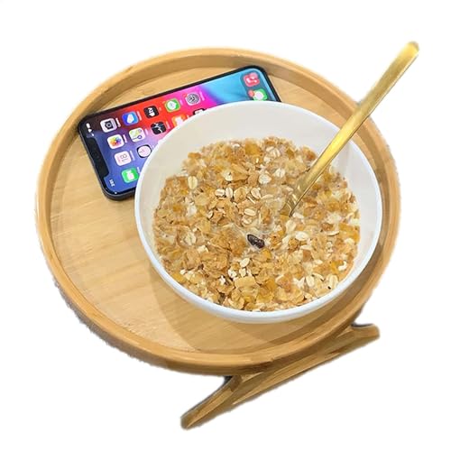 Sofa-Clip aus Holz auf dem Tablett – Sofa-Tablett für den Tisch des Arms | Couchtisch aus Holz | Couchtisch mit Armlehnen für Fernbedienungen, Getränke, Tel von Genérico