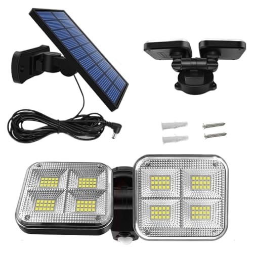 Solarleuchten mit Bewegungsmelder, Sicherheitslicht, wasserdicht, breiter Winkel, für Garten, Garage, Hinterhof, Terrasse, Haustür von Genérico