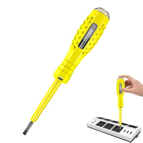 Spannungsprüfer – Stift für elektrische Spannung, Schraubendreher aus legiertem Stahl, solider elektrischer Stift 2-in-1, Elektro-Detektor D von Genérico