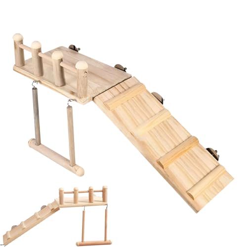 Spielbereich für Vögel, Kleiderbügel aus Naturholz für Papageien, Trainingszweig für Wellensittiche, Leiter aus Holz für Agapornis und Kakadus Spielbereich für Vögel, Kleiderbügel aus Naturholz für Papageien, Trainingszweig für Wellensittiche, Leiter aus Holz für Agapornis und Kakadus von Genérico