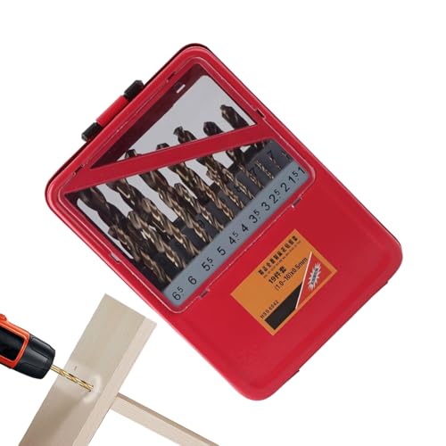 Spiralbohrer-Set | Bohrzubehör für verschiedene Oberflächen | Handwerkzeug-Set mit Schraubendrehern für Autos und Maschinen Spiralbohrer-Set | Bohrzubehör für verschiedene Oberflächen | Handwerkzeug-Set mit Schraubendrehern für Autos und Maschinen von Genérico