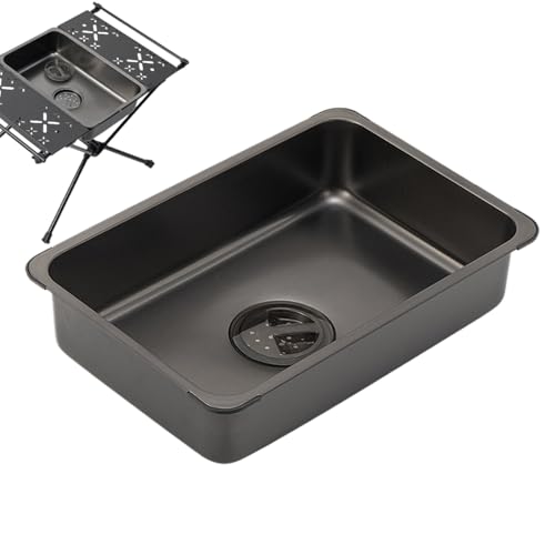 Spüle: Campingspüle, Außen-Küchenspüle aus Edelstahl, multifunktionale Spülmaschine, Teller mit Ablauf für Picknick-Bbq Buitenkamper Spüle: Campingspüle, Außen-Küchenspüle aus Edelstahl, multifunktionale Spülmaschine, Teller mit Ablauf für Picknick-Bbq Buitenkamper von Genérico