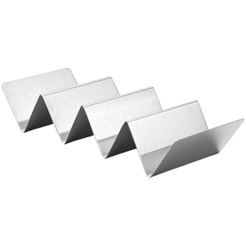 Taco-Halterung | Stollenhalter aus Edelstahl, Backwerkzeug aus Metall, das nicht verrutscht, Teller für Buffets, Restaurants, Buffets etc. für Cozinha Taco-Halterung | Stollenhalter aus Edelstahl, Backwerkzeug aus Metall, das nicht verrutscht, Teller für Buffets, Restaurants, Buffets etc. für Cozinha von Genérico