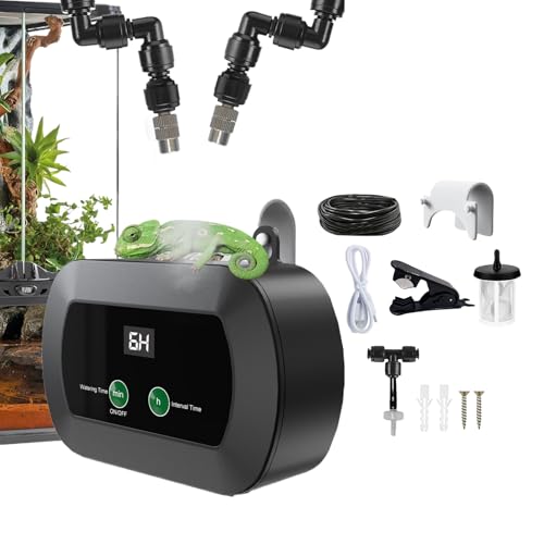 Terrarium-Luftbefeuchter: Automatischer Reptilien-Tank Luftbefeuchter mit Timer, ruhiger Sprüher mit 360 Grad verstellbaren Düsen für Amphibien Frog Chameleon Serp von Genérico