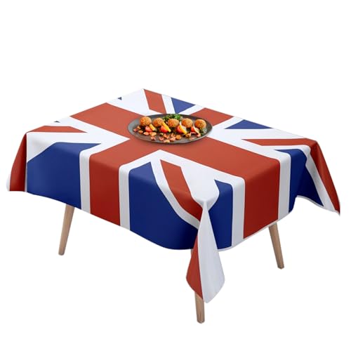 Tischdecke mit britischer Flagge des Königreichs, Dekoration von London-Tellern, wiederverwendbar und waschbar, 3 Größen Tischdecke mit britischer Flagge des Königreichs, Dekoration von London-Tellern, wiederverwendbar und waschbar, 3 Größen von Genérico