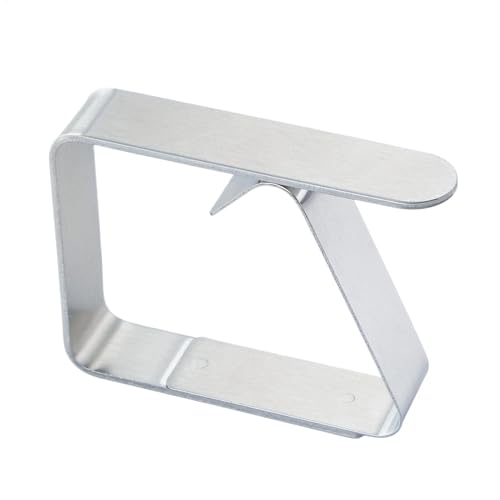 Tischdeckenclips - Tischtuchklammern aus Edelstahl | Tischdeckenklammern für Camping-Tischdecken mit hoher Festigkeit | Tischdeckenklammern aus Edelstahl für Tisch Tischdeckenclips - Tischtuchklammern aus Edelstahl | Tischdeckenklammern für Camping-Tischdecken mit hoher Festigkeit | Tischdeckenklammern aus Edelstahl für Tisch von Genérico