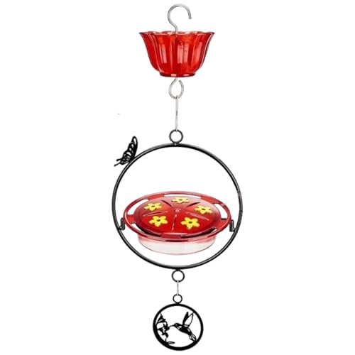 -Tränke – -Futterspender aus Metall | Vogelfutterspender mit Tablett | dekorativer Lebensmittelhalter für den Garten von Genérico