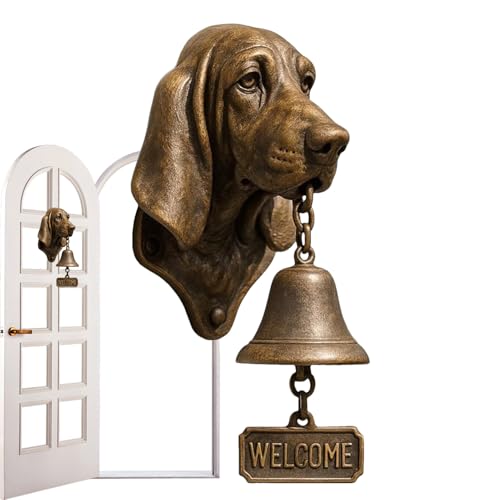 Türklingel, Willkommensglocke in Hundeform | Wanddekoration mit Tiermotiv aus Harz für den Außenbereich, Haus, Eingang, Geschäft, Geschäft Türklingel, Willkommensglocke in Hundeform | Wanddekoration mit Tiermotiv aus Harz für den Außenbereich, Haus, Eingang, Geschäft, Geschäft von Genérico