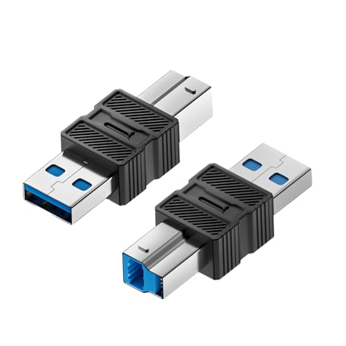 USB 3.0 Adapter | USB auf B 3.0 für Drucker und Konverter, Plug and schnelle Datenübertragung für PC Laptop Tablet Hub Scanner und mehr von Genérico
