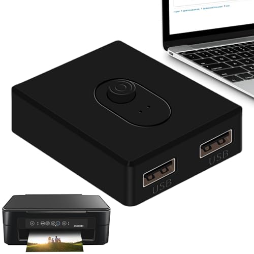 USB-Switch, Umschalter für gemeinsamen Drucker, bidirektionaler USB-Adapter, Drucker, Plug and Play, Wahlschalter 2-in-1 Ausgang/1 Eingang 2 Ausgänge USB-Switch, Umschalter für gemeinsamen Drucker, bidirektionaler USB-Adapter, Drucker, Plug and Play, Wahlschalter 2-in-1 Ausgang/1 Eingang 2 Ausgänge von Genérico