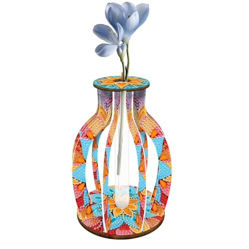 Vase, dekorative Vase mit Edelsteinen für Wohnzimmer, künstlerischer Blumentopf für Pflanzen, , Hochzeiten, Zuhause, , Esstisch von Genérico