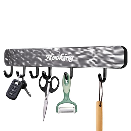 Verschiebbare Wandhaken, verschiebbare Haken für die Küche, Gleithaken für Schränke, wandmontierte Gleithaken für Küche, ohne Bohren, Klebstoff Verschiebbare Wandhaken, verschiebbare Haken für die Küche, Gleithaken für Schränke, wandmontierte Gleithaken für Küche, ohne Bohren, Klebstoff von Genérico