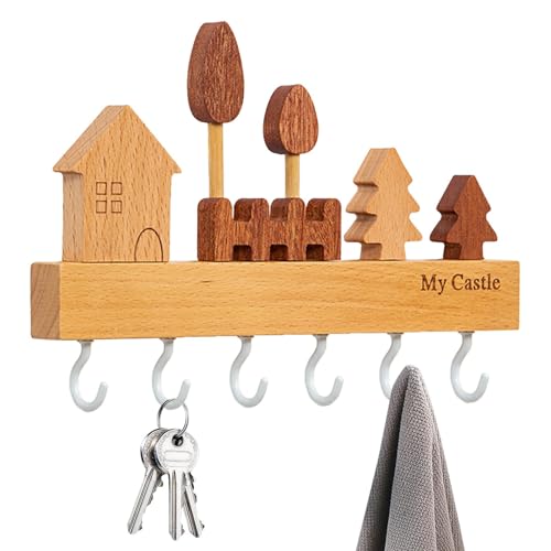 Wall Hooks - Coat Hooks | Handtuchhaken | Schlüsselhalter für Wand | Schlüsselhaken mit mehreren Haken Stilvolle Wandhaken für Home Decor Wand Dekoration Mantel Haken mit 6 Haken für Lobby Wall Hooks - Coat Hooks | Handtuchhaken | Schlüsselhalter für Wand | Schlüsselhaken mit mehreren Haken Stilvolle Wandhaken für Home Decor Wand Dekoration Mantel Haken mit 6 Haken für Lobby von Genérico
