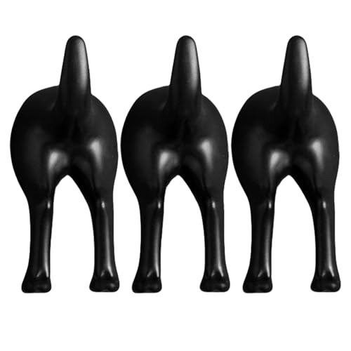 Wandmontierter Kleiderhaken – Schwanzhaken in Form eines Haustierhalsbandes, 3 Stück – Wandhaken für Handtücher, Hüte, Schlüssel, Katzenhalsbänder, Halsbänder, Handtasche von Genérico