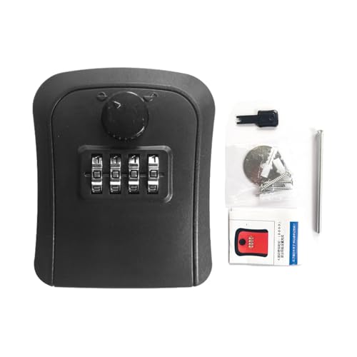 Wandschlüsselbox: Sichere Verriegelung im Freien, Sicherheitsbox | 4-stellige Kombinationsaufbewahrung, fester sicherer Halter, zuverlässiger Verriegelungsschiebereingang, gut Wandschlüsselbox: Sichere Verriegelung im Freien, Sicherheitsbox | 4-stellige Kombinationsaufbewahrung, fester sicherer Halter, zuverlässiger Verriegelungsschiebereingang, gut von Genérico