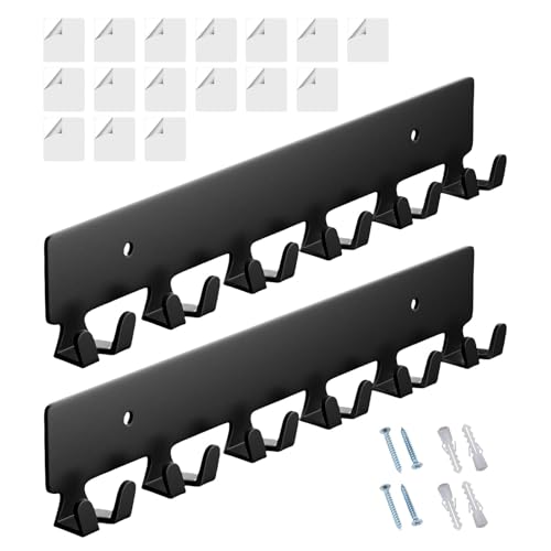 Wandtastenhalter - Tastatur mit 12 Haken | 2 x Aufkleber - Organizer aus Metall mit Montagematerial | Schlüsselhalter für Eingang, Haupttür, Flur, von Genérico