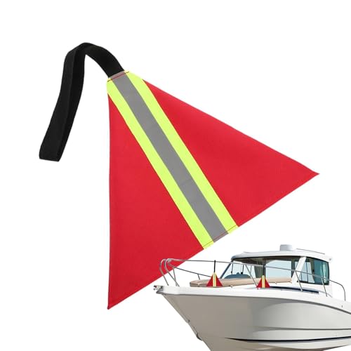Warnflagge für Kanus, Sicherheits-Flagge für Kajak, Kajakbanner mit reflektierendem Streifen, wasserdichtes Warnschild, hohe Sichtbarkeit für Kanus von Genérico