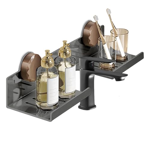 Waschbecken- für Badezimmer, Wandregale für Badezimmer, Duschablage, leicht Luxus-Aufbewahrungsregal über Wasserhahn, herausnehmbarer Saugnapf-Organizer aus Kohlenstoffstahl, für Bildschirme Waschbecken- für Badezimmer, Wandregale für Badezimmer, Duschablage, leicht Luxus-Aufbewahrungsregal über Wasserhahn, herausnehmbarer Saugnapf-Organizer aus Kohlenstoffstahl, für Bildschirme von Genérico