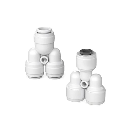 Wasserrohrverschraubung, männlich-weibliches Gewinde, Schnellanschluss, 1/4 Zoll und 3/8 Zoll Schlauchanschluss, Wasserfilter, Umkehrosmose-Teile (JSQMK045, 10 Stück) von Genérico