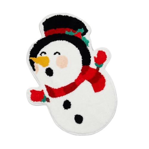 Weihnachtlicher Badteppich, Weihnachtsbadematte, niedliche Küchen- und Duschteppiche mit Cartoon-Muster, saugfähige Teppiche für die Küche, Dusche, rutschfeste Matte für den Boden des Zimmers von Genérico