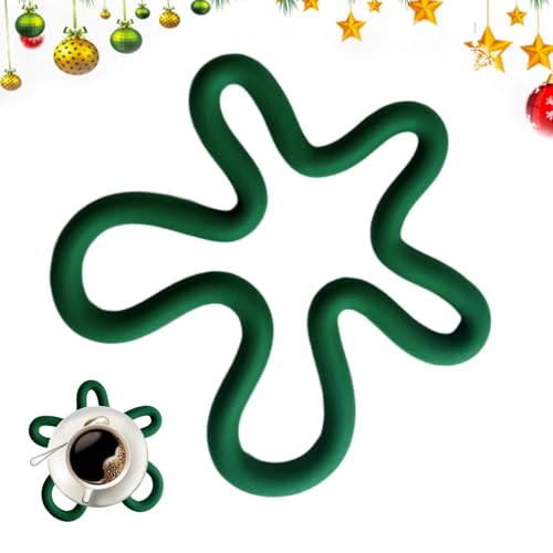 Weihnachts-Tischdecke für heiße Töpfe und Pfannen – Silikon-Tischschutz | Hitzebeständig zum Kochen von Formen und Arbeitsplatten von Genérico