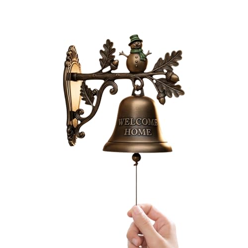 Weihnachts-Türklingel - Willkommensglocke im rustikalen Stil | Dekoration mit Weihnachtsmann Rentier und für Garten Haus Innen Außen Weihnachtsfeier von Genérico