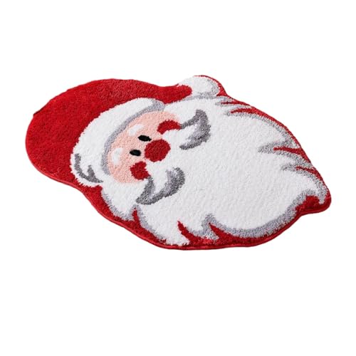 Weihnachtsbadematte mit Weihnachtsmanngesicht - Weihnachtsbaumteppich für Wohnzimmer | Badteppiche Weihnachtsmann | Weihnachtsteppich, waschbar, saugfähig, Teppich Weihnachtsbadematte mit Weihnachtsmanngesicht - Weihnachtsbaumteppich für Wohnzimmer | Badteppiche Weihnachtsmann | Weihnachtsteppich, waschbar, saugfähig, Teppich von Genérico