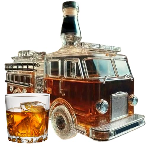 Weinflaschen – künstlerischer Dekanter in Form von Truck und Gläsern, dekoratives Accessoire und Geschenk für Männer, Alkoholspender für Barregal, Whisky, Brandy, Wodka Weinflaschen – künstlerischer Dekanter in Form von Truck und Gläsern, dekoratives Accessoire und Geschenk für Männer, Alkoholspender für Barregal, Whisky, Brandy, Wodka von Genérico
