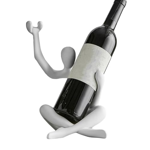 Weinregal-Arbeitsplatte: Weinflaschen-Statue aus Harz ohne Flasche, freistehende Esstisch-Skulptur, hohle Statue für Küchenbar-Liebhaber von Genérico