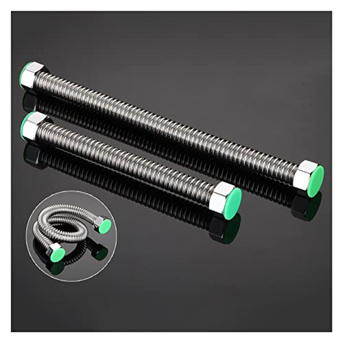 Wellrohr 3/4 Zoll 304 Edelstahl Wasserzulaufschlauch Warm- und Kaltmetallwasser Explosion Wasserschlauch (80 cm) von Genérico