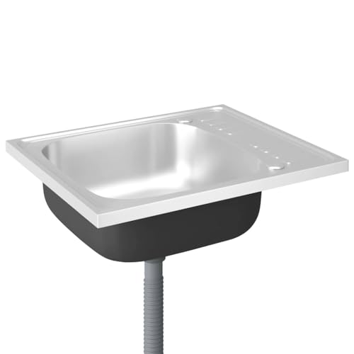 Wenjingqi 147230 Küchenspüle mit Abtropffläche oder Edelstahl, 600 x 500 x 155 mm Wenjingqi 147230 Küchenspüle mit Abtropffläche oder Edelstahl, 600 x 500 x 155 mm von Genérico
