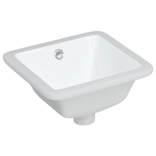 Wenjingqi 153722 Waschtisch, rechteckig, Keramik, 30,5 x 27 x 14 cm von Genérico