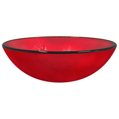 Wenjingqi 345266 Waschbecken aus gehärtetem Glas, Rot, 42 x 14 cm Wenjingqi 345266 Waschbecken aus gehärtetem Glas, Rot, 42 x 14 cm von Genérico
