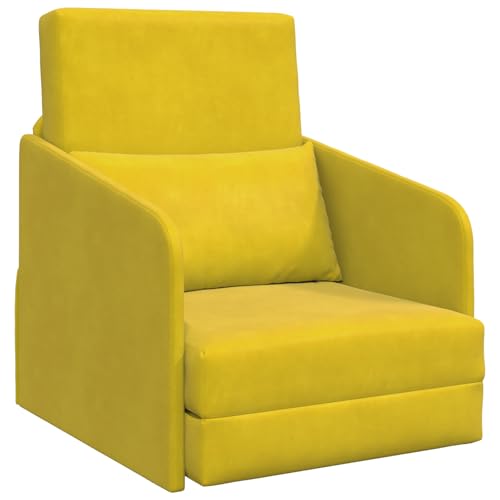 Wenjingqi 4106653 Schlafsofa, 2-in-1, Gelb, 65 x 80 x 83 cm von Genérico