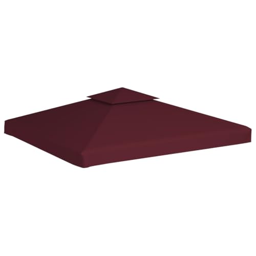 Wenjingqi 44757 Pavillon-Markise, 2 Ebenen, 310 g/m², 3 x 3 m, Bordeaux von Genérico