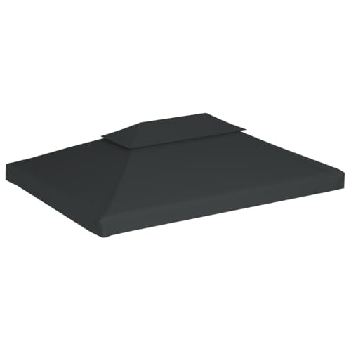 Wenjingqi 44758 Pavillon-Markise, 2 Ebenen, 310 g/m², 4 x 3 m, Anthrazitgrau von Genérico