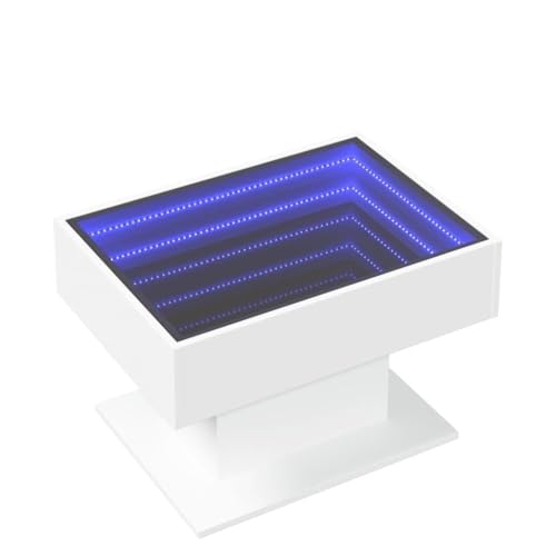 Wenjingqi 847532 Couchtisch mit LED-Licht, Holz, weiß, 70 x 50 x 45 cm Wenjingqi 847532 Couchtisch mit LED-Licht, Holz, weiß, 70 x 50 x 45 cm von Genérico
