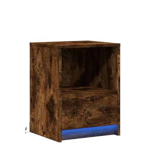 Wenjingqi 852027 Nachttisch mit LED-Lichtern, Holztechnik, Eiche rauchfarben, Braun Wenjingqi 852027 Nachttisch mit LED-Lichtern, Holztechnik, Eiche rauchfarben, Braun von Genérico